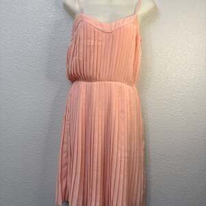 Mango Suit Pleated Cut-Out Sleeveless Maxi Dress in Creamsicle